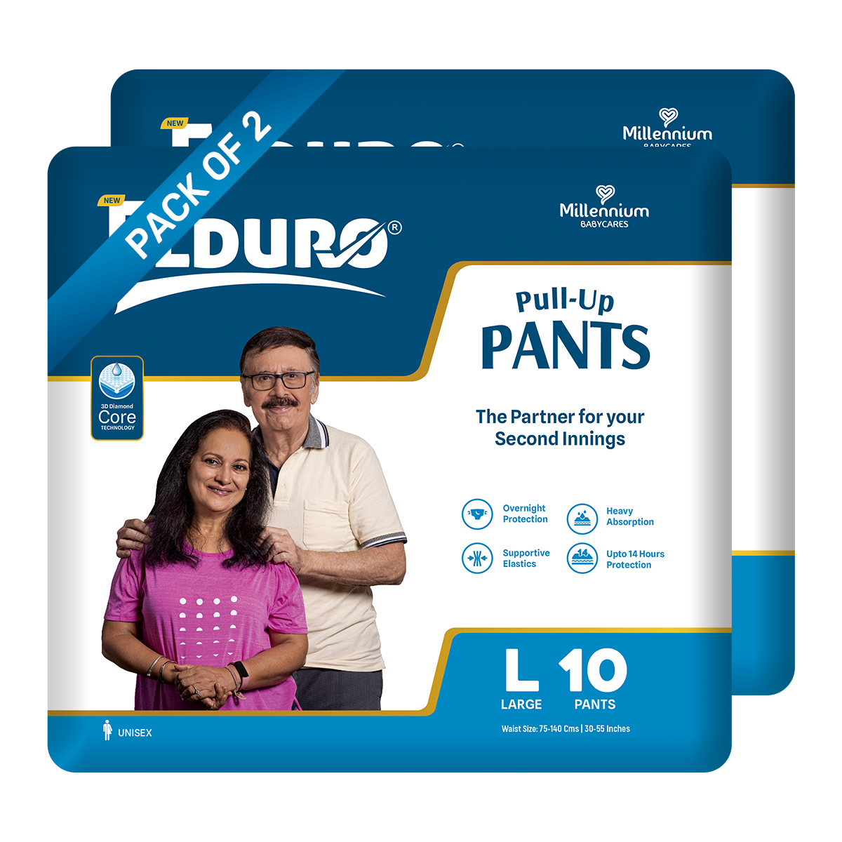 ELDURO Premium Pull-up Pants with wetness indicator - Large - 10 Count –  thefamilycares