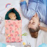 BUMTUM 100% Cotton Baby Sleeping Bag, Portable Bassinet, Unisex Bedding For New Born Babies
