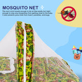 BUMTUM 100% Cotton Printed Bedding Set With Mosquito Net and Head Pillow Zip Closure, Gadda Set