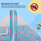 BUMTUM 100% Cotton Printed Bedding Set With Mosquito Net and Head Pillow Zip Closure, Gadda Set