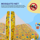 BUMTUM 100% Cotton Printed Bedding Set With Mosquito Net and Head Pillow Zip Closure, Gadda Set