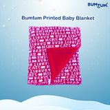 Bumtum Super Soft New Born Baby Printed Blanket | Wrapper Sheet for Baby Boys & Baby Girls | Lightweight | Super Comfortable (96cm x 70cm)