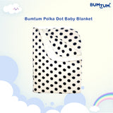 Bumtum Super Soft New Born Baby Polka Dot Blanket | Wrapper Sheet for Baby Boys & Baby Girls | Lightweight | Super Comfortable (100cm x 75cm, Red)