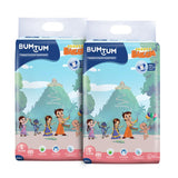 Bumtum Chota Bheem Small Baby Diaper Pants, 102 Count, Leakage Protection Infused With Aloe Vera, Cottony Soft High Absorb Technology