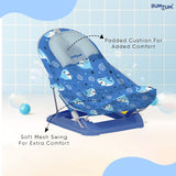 BUMTUM Baby Bather For Babies 0-12 Months | Anti-Slip Bathing Chair | 3-Position Adjustable, Foldable & Compact, Washable Soft Mesh, Large Seat & Foot Rest