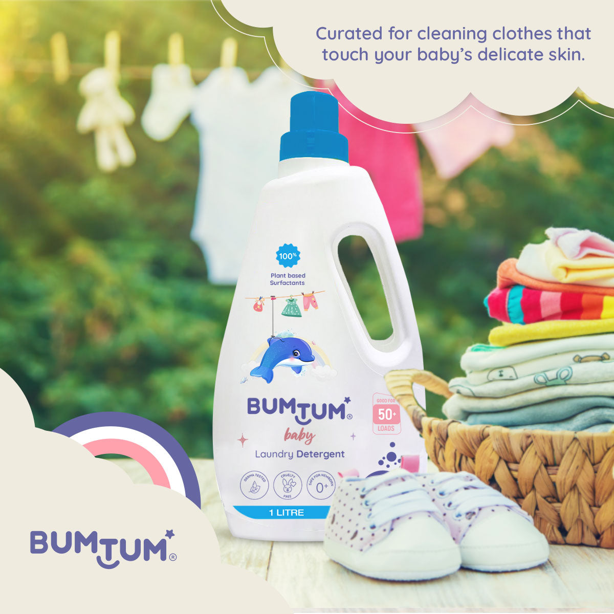 Bumtum Baby Laundry Detergent, Plant Based Paraben & Sulfate Free