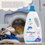 Bumtum Baby Laundry Detergent, Plant Based Paraben & Sulfate Free Formula, 1 Ltr