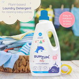 Bumtum Baby Laundry Detergent, Plant Based Paraben & Sulfate Free Formula, 1 Ltr