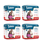 ELDURO Premium Adult Diaper Pants, XL Size 100-150Cm (40''-59''), Unisex With Wetness Indicator, Leakproof, 14 hrs Overnight Protection, Aloe Vera