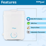 BUMTUM 6 Bottle Sterilizer For Baby Milk Bottles | Sterilizer For Feeding Bottles | Sterilizer Machine | Sterilizer Hand| Sterilizer tongs