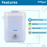 BUMTUM 6 Bottle Sterilizer For Baby Milk Bottles | Sterilizer For Feeding Bottles | Sterilizer Machine | Sterilizer Hand| Sterilizer tongs