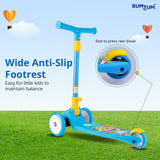 BUMTUM Smart Kick Scooter For Kids | 3 Adjustable Height Scooter, Foldable & Attractive PVC Wheels With Rare Brakes For Boys & Girls Age 5 years