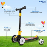 BUMTUM Smart Kick Scooter For Kids | 3 Adjustable Height Scooter, Foldable & Attractive PVC Wheels With Rare Brakes For Boys & Girls Age 5 years