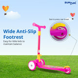 BUMTUM Smart Kick Scooter For Kids | 3 Adjustable Height Scooter, Foldable & Attractive PVC Wheels With Rare Brakes For Boys & Girls Age 5 years