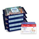 Bumtum Chota Bheem Gentle Soft Moisturizing Wet Wipes With Lid - 288 Pcs.(Pack of 4) & Baby Soap (4N x 50 Gram) Combo