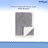 BUMTUM Super Soft New Born Baby Double Layer Blanket | Wrapper Sheet For Baby Boys & Baby Girls | Lightweight | Super Comfortable (100cm x 80cm)