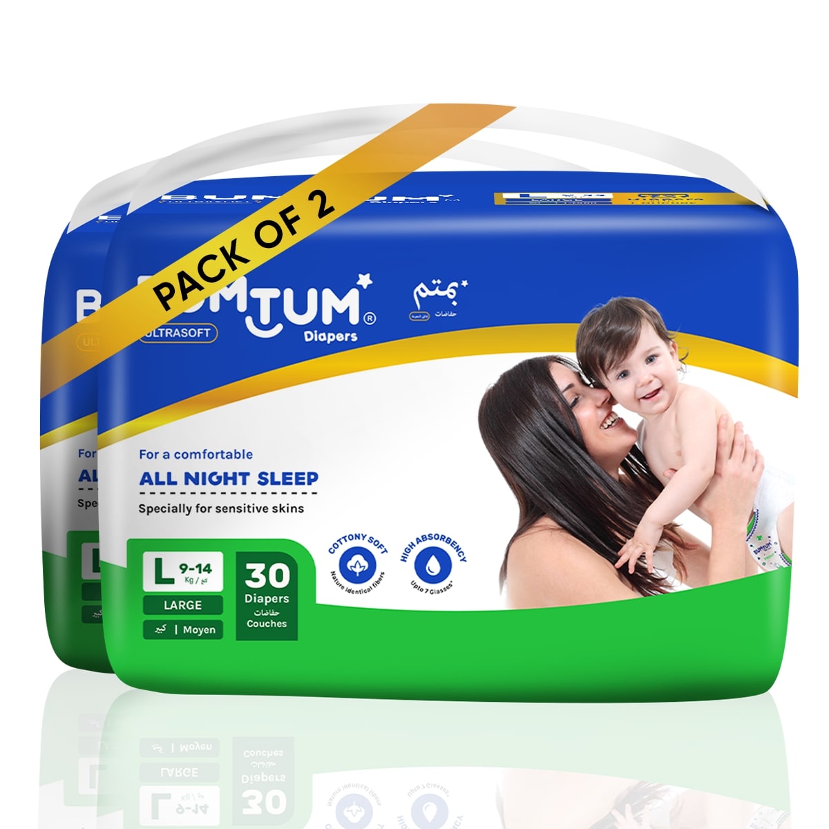 BUMTUM Baby Diaper Pants Double Layer Leakage Protection High Absorb  Technology - XXXL - Buy 24 BUMTUM Pant Diapers