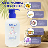 Bumtum Baby Massage Oil Natural For Babies/Child/Kids All Skin Type Nourishing, Sulphates & Parabens Free (Floral Fragrance, 400 ML, 0-5 Year)