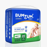 Bumtum Baby Diaper Pants, New Born 20 Count, Double Layer Leakage Protection Infused With Aloe Vera, Cottony Soft High Absorb Technology