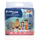 Bumtum Chota Bheem Baby Diaper Pants with Leakage Protection (NB, 60 Count, Pack of 1)