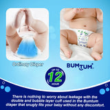 Bumtum Baby Diaper Pants, New Born 20 Count, Double Layer Leakage Protection Infused With Aloe Vera, Cottony Soft High Absorb Technology