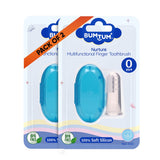 Bumtum Baby Finger Toothbrush (Blue, 2 Count)