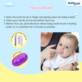 Bumtum Baby Finger Toothbrush (Blue, 2 Count)