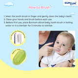 Bumtum Baby Finger Toothbrush (Green, 2 Count)