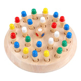 BUMTUM Wooden Memory Match Stick Chess Game Set | Block Board Game Toy For Kids Age 3+ Years | Parent-Child Interaction Toy