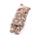 BUMTUM 3-in-1 Hooded Baby Soft Blanket Wrapper| Swaddle For New Born Babies(Boys & Girls) 0-6 Months, Travel-Friendly, Star Printed