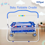 BUMTUM Baby Cradle With Swing, Comfortable Sleeping Jhula Palna For New Born Babies | Multi-use Baby Cradle, Push Wheel Cart For Baby