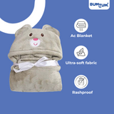 BUMTUM Baby Soft Cotton Hooded Bath Towel | Ultra Absorbent | For Newborn, Infant Boys and Girls