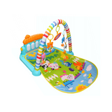 BUMTUM Baby Piano Play Mat Gym & Fitness Rack With Hanging Rattles Keyboard Set With Music Mode | Printed (Pack of 1)