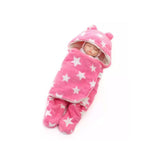 BUMTUM 3-in-1 Hooded Baby Soft Blanket Wrapper| Swaddle For New Born Babies(Boys & Girls) 0-6 Months, Travel-Friendly, Star Printed