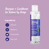 Amigo DEEP NOURISHING 2 IN 1 Shampoo & Conditioner with Blueberry & Broccoli extract for tweens 200ml
