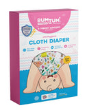Bumtum Ultrahygiene Freesize Cloth Diaper for Babies 0 to 3 Years | Washable & Reusable Diaper and Cotton Soaker (Jungle Printed)