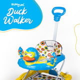 Bumtum Baby Blue & Yellow 2 In 1 Duck Walker Cum Rocker With Music, Parental Handle - 6-48 Months - Multifunctional & Adjustable