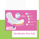 Free Me Premium Comfy Soft Sanitary Napkin - 18 Disposal Cover - Large - 18 Count 240mm