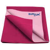 Bumtum Dry Sheet Instadry Leakproof Baby Bed Protector - Hot Pink - Medium