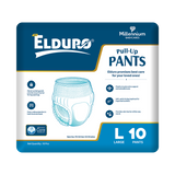 ELDURO Premium Pull-up Pants with wetness indicator - Large - 10 Count
