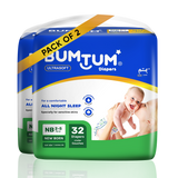 Bumtum Taped Diapers - Newborn - 32 Count