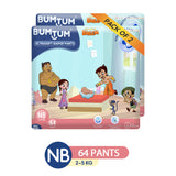 Bumtum Premium Chhota Bheem Pants - New Born - 64 count