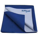 Bumtum Dry Sheet Instadry Leakproof Baby Bed Protector - Royal Blue - Large