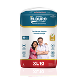 ELDURO Premium Open Tape Diaper with wetness indicator - X Large - 10 Count