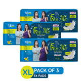 Free Me Premium Comfy Soft Sanitary Napkin - 18 Disposal Cover - X Large - 18 Count 280mm
