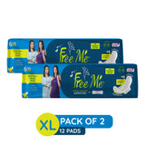 Free Me Premium Comfy Soft Sanitary Napkin - 6 Disposal Cover - X Large - 6 Count 280mm