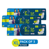 Free Me Premium Comfy Soft Sanitary Napkin - 6 Disposal Cover - X Large - 6 Count 280mm